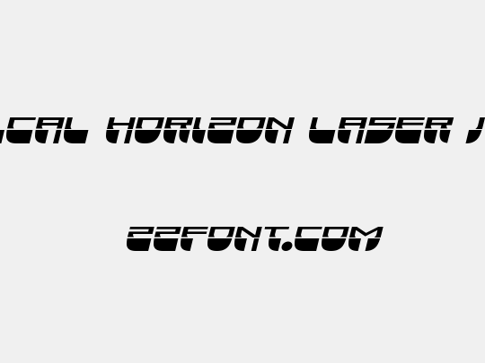 Vertical Horizon Laser Italic