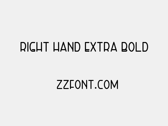 Right Hand Extra Bold