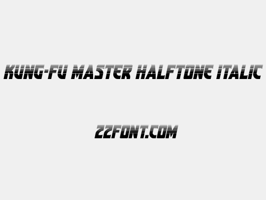Kung-Fu Master Halftone Italic