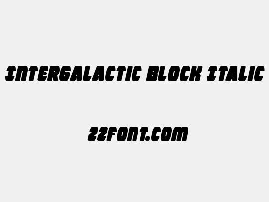 Intergalactic Block Italic