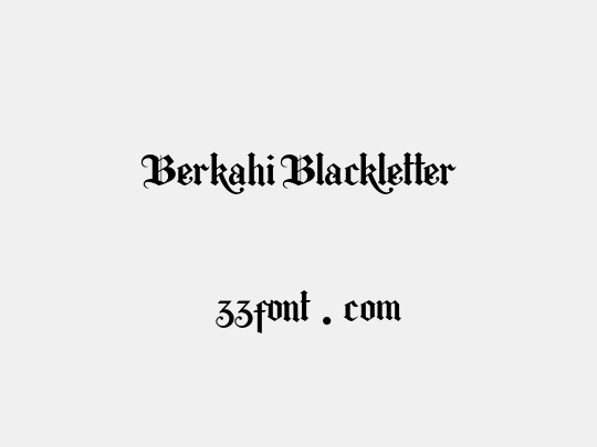Berkahi Blackletter