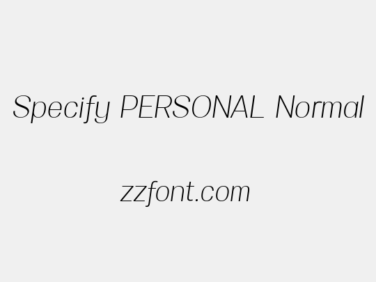 Specify PERSONAL Normal