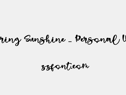 Spring Sunshine _ Personal Use