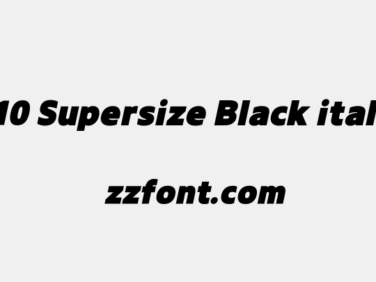 210 Supersize Black italic