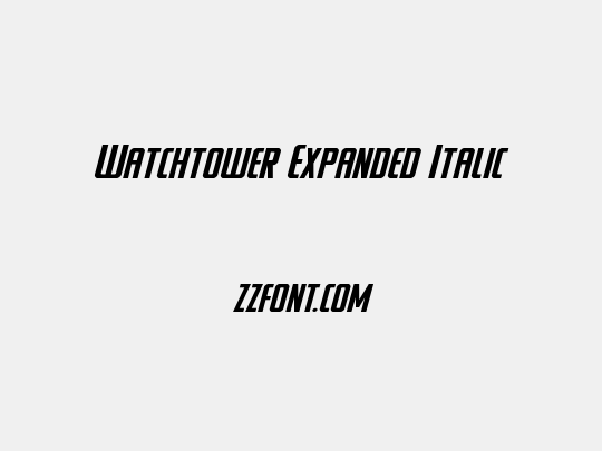 Watchtower Expanded Italic