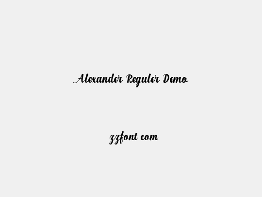Alexander Reguler Demo
