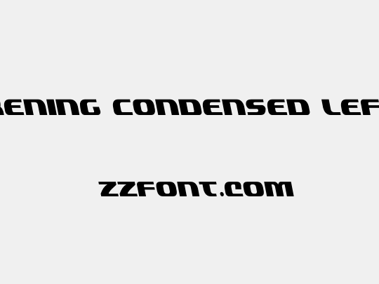 Quickening Condensed Leftalic