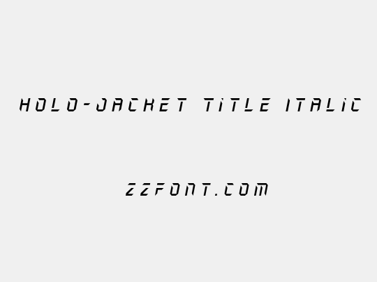 Holo-Jacket Title Italic