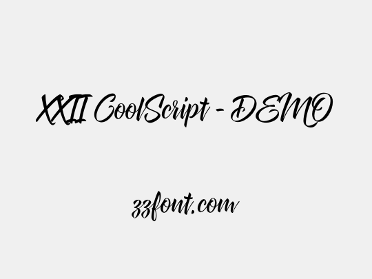 XXII CoolScript - DEMO
