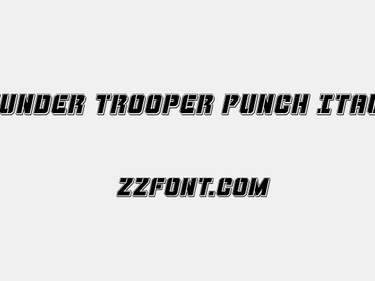 Thunder Trooper Punch Italic