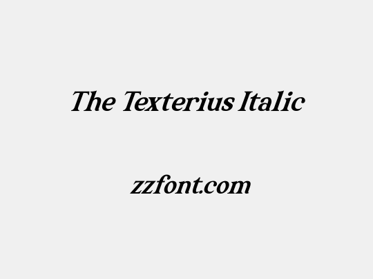 The Texterius Italic