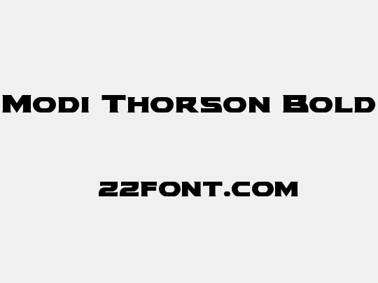 Modi Thorson Bold