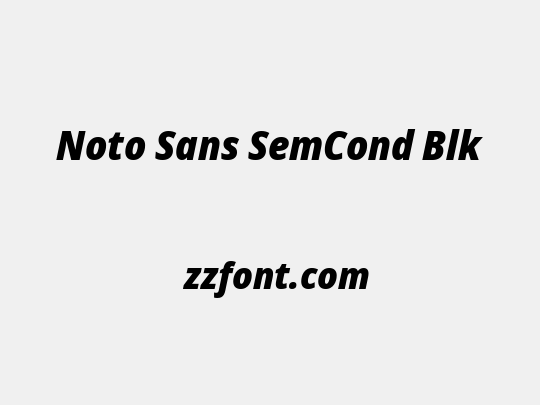 Noto Sans SemCond Blk