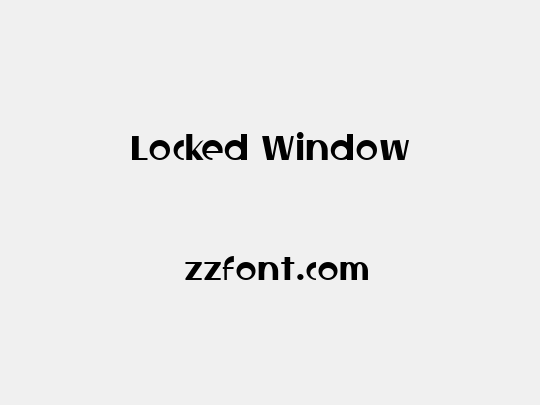 Locked Window