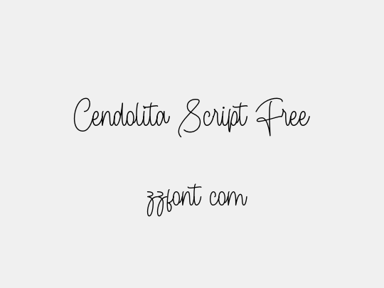 Cendolita Script Free