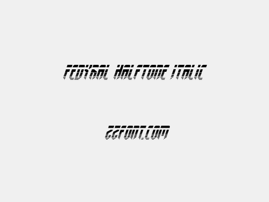 Fedyral Halftone Italic
