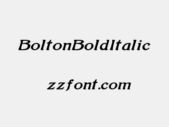 BoltonBoldItalic
