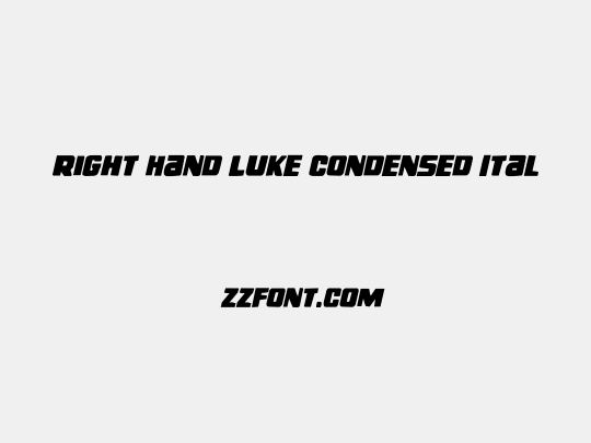 Right Hand Luke Condensed Ital
