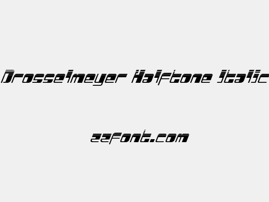 Drosselmeyer Halftone Italic