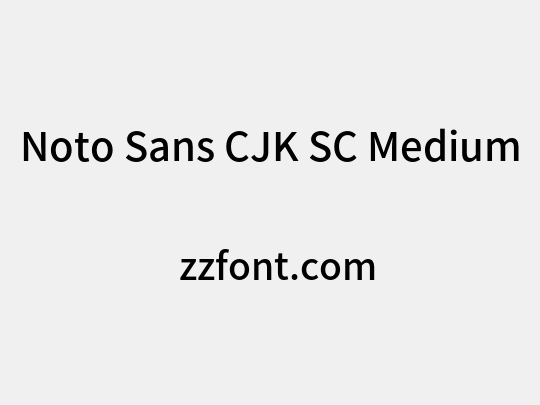 Noto Sans CJK SC Medium
