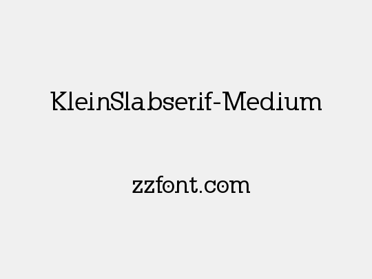 KleinSlabserif-Medium
