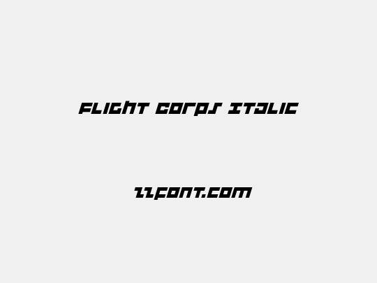 Flight Corps Italic