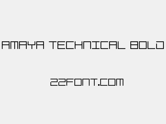 Amaya Technical Bold