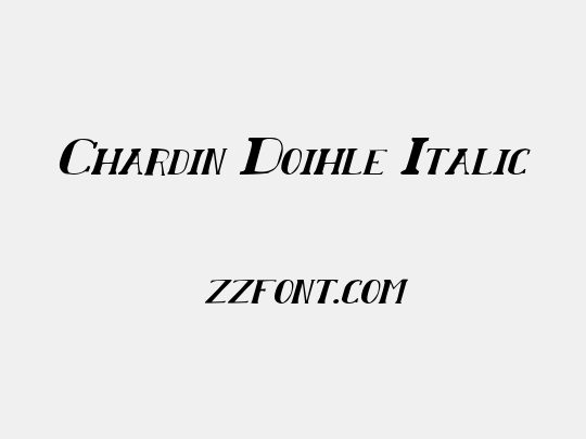 Chardin Doihle Italic