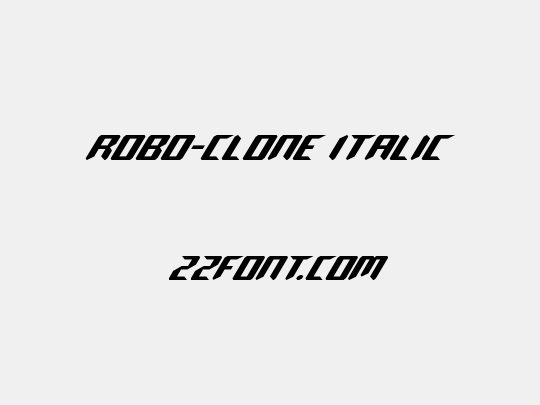 Robo-Clone Italic