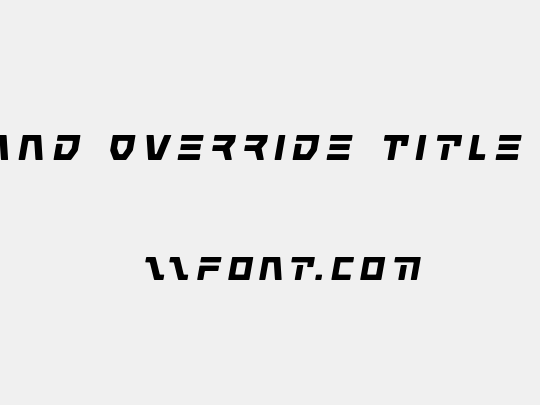 Command Override Title Italic