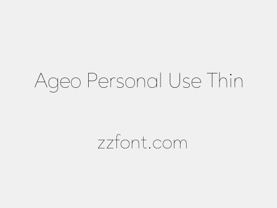 Ageo Personal Use Thin