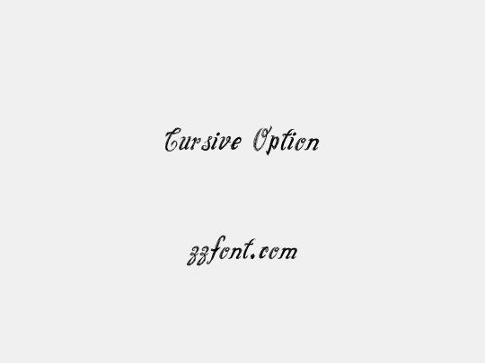 Cursive Option
