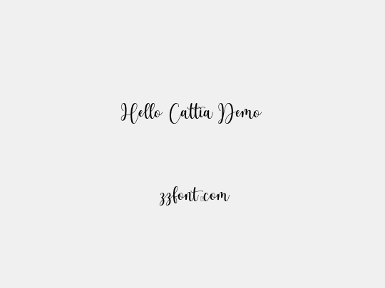 Hello Cattia Demo