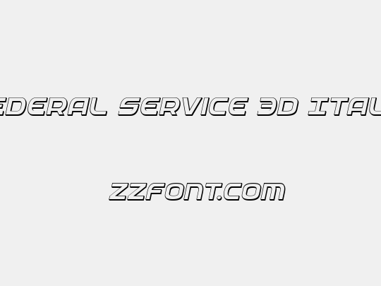 Federal Service 3D Italic