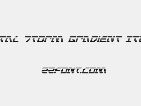 Metal Storm Gradient Italic