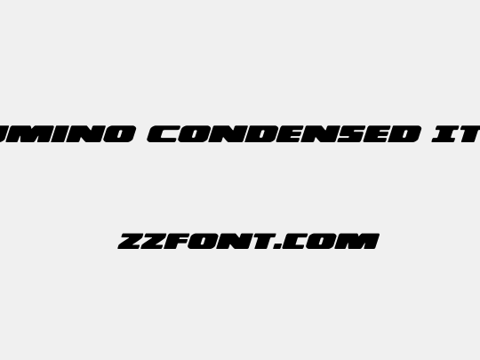 Illumino Condensed Italic
