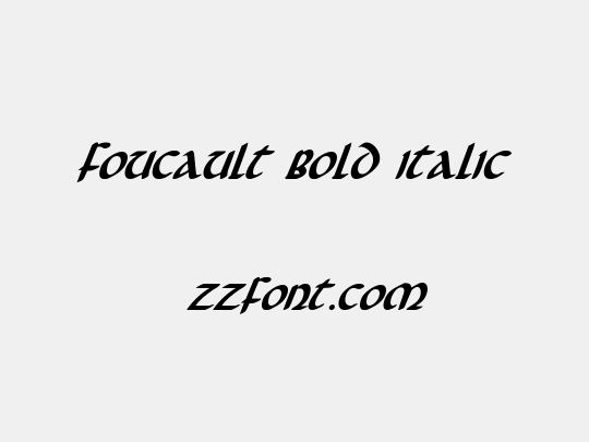 Foucault Bold Italic