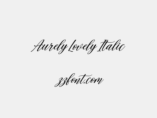 Aurely Lovely Italic
