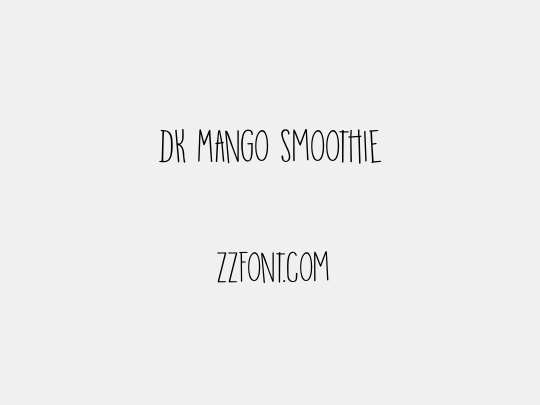 DK Mango Smoothie