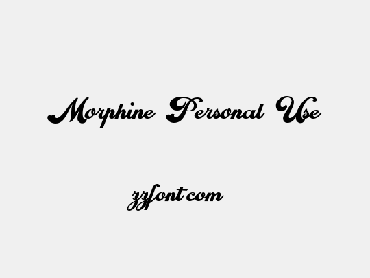 Morphine Personal Use
