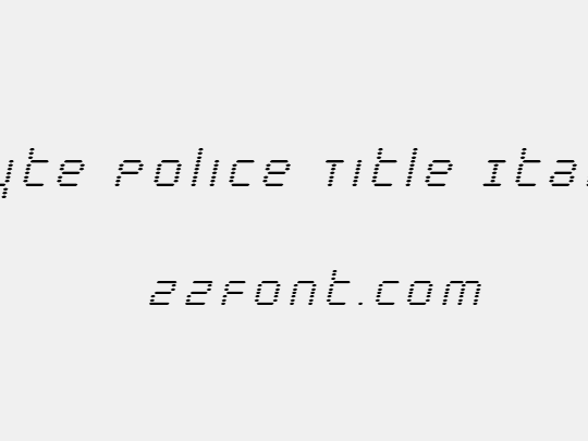 Byte Police Title Italic