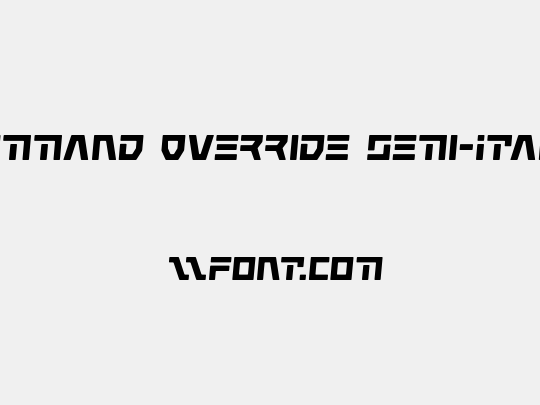 Command Override Semi-Italic