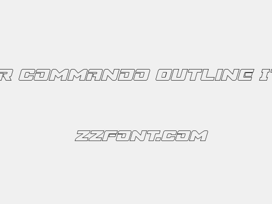 Super Commando Outline Italic