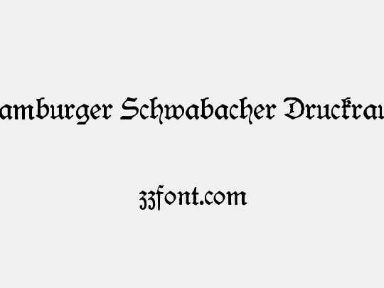 Hamburger Schwabacher Druckrauh