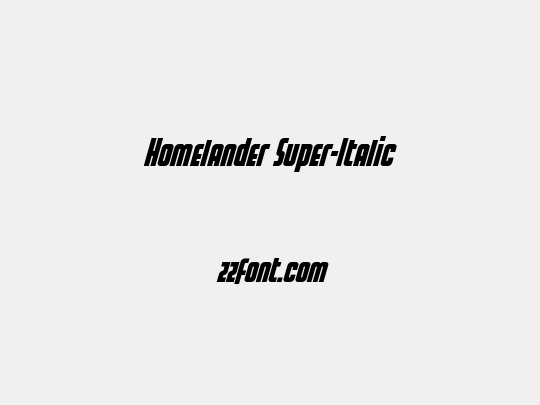 Homelander Super-Italic