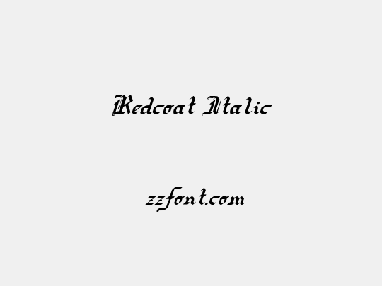 Redcoat Italic