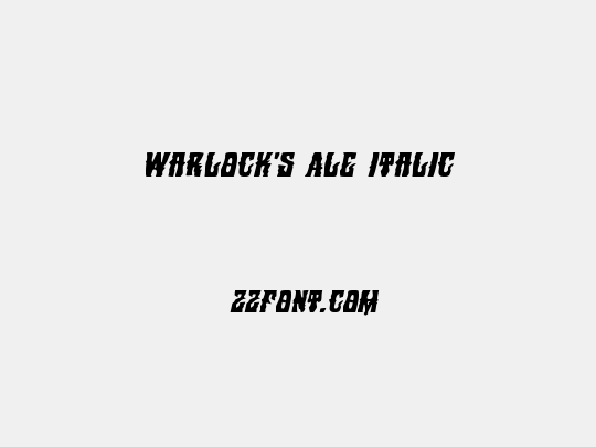 Warlock's Ale Italic