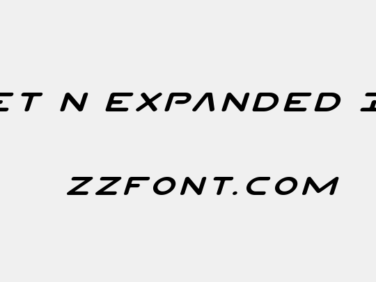 Planet N Expanded Italic