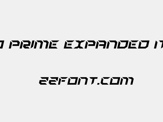 Zero Prime Expanded Italic