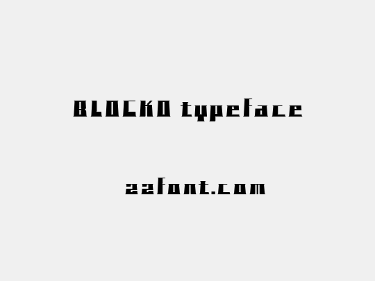 BLOCKO typeface